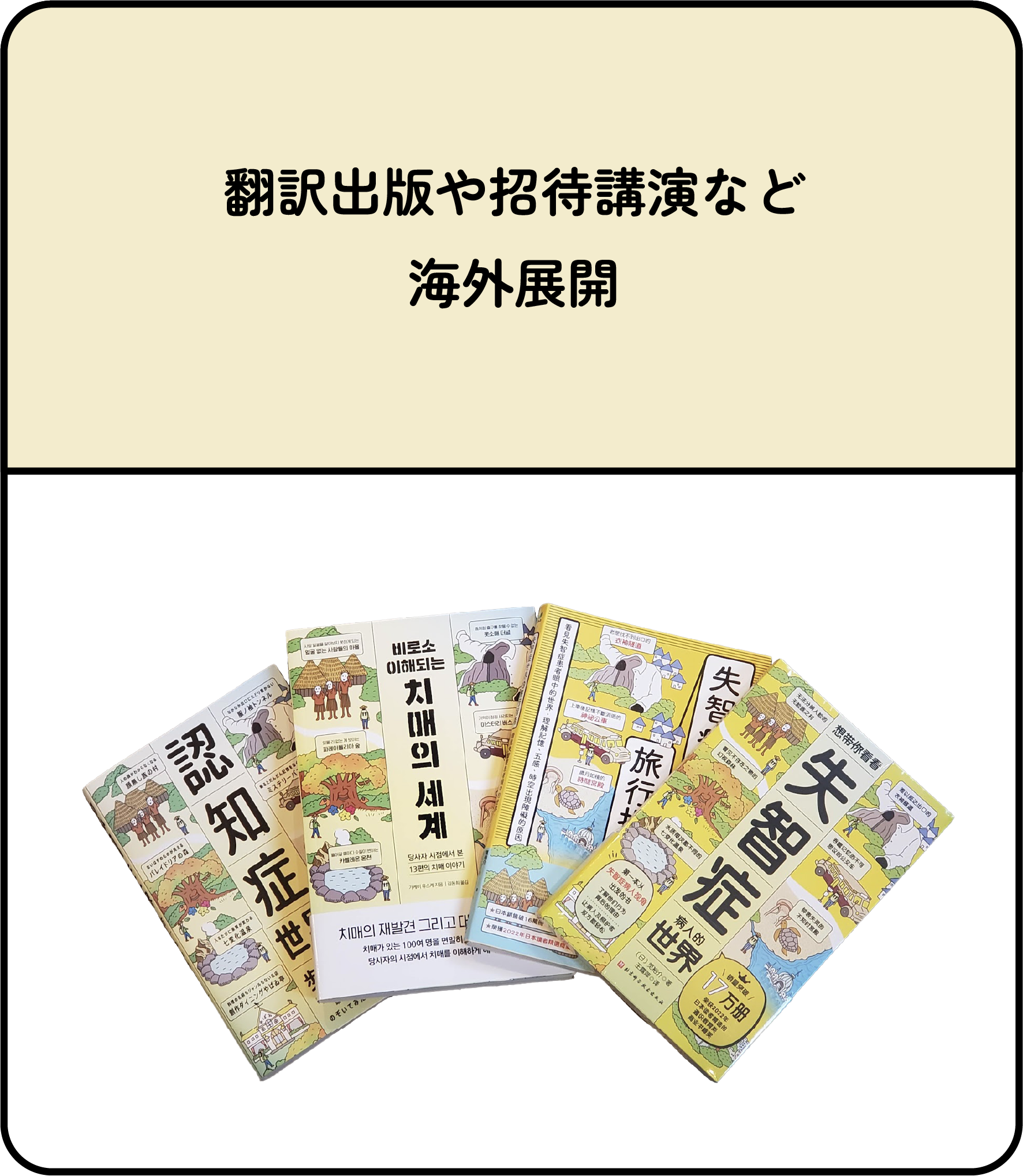 翻訳出版や招待講演など海外展開